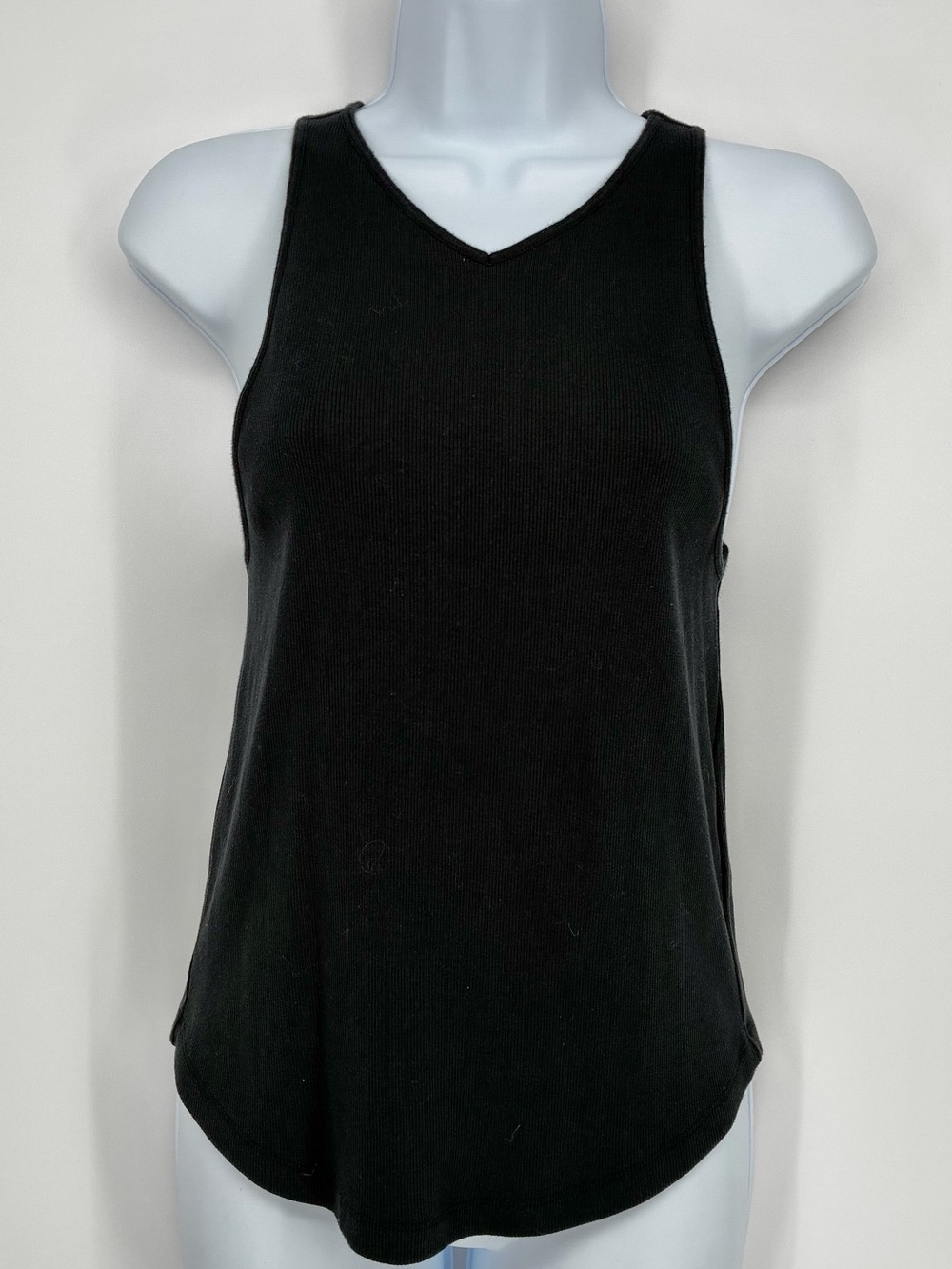 FP Movement Free People Up Next Ribbed V-Neck Tank Top Black M